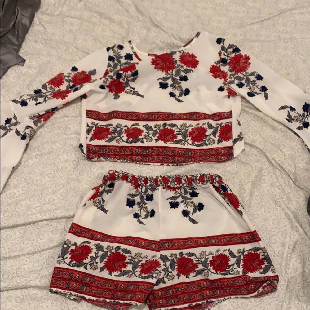 Two piece floral set